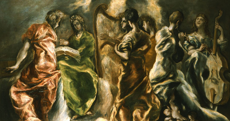 Θεοτοκόπουλος Δομήνικος (El Greco) (1541 - 1614)<br>Η συναυλία των Αγγέλων, π. 1608-1614