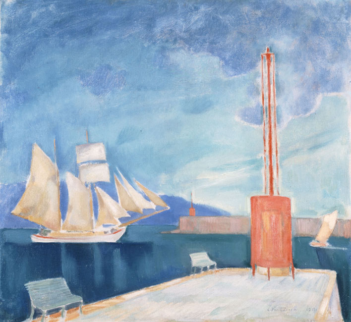 Παρθένης Κωνσταντίνος (1878/1879 - 1967)<br>Το λιμάνι της Καλαμάτας, 1911