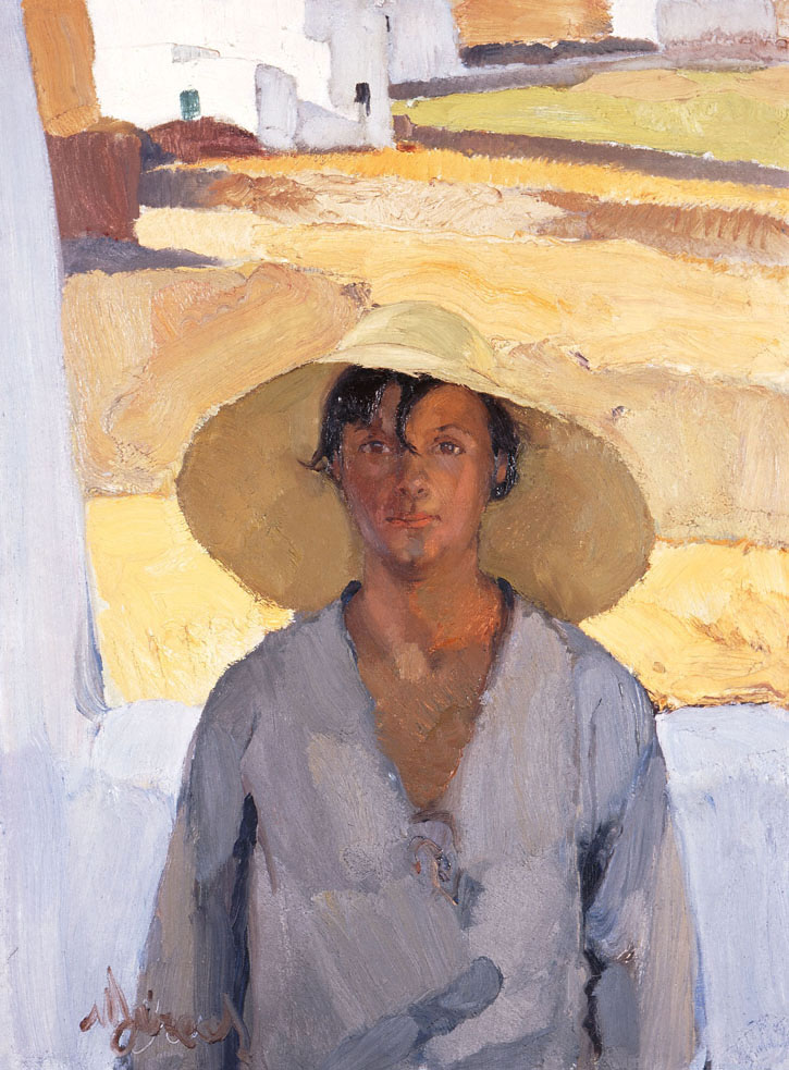 Λύτρας Νίκος (1883 - 1927)<br>Το ψάθινο καπέλλο, π. 1925